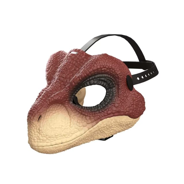 Jurassic World Rebirth Raptor Dinosaur Mask, Role-Play Head Wear, Movie-Inspired Costume Gear