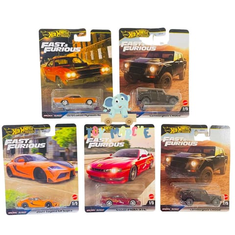 Hot Wheels Fast & Furious - Set of 5 Cars