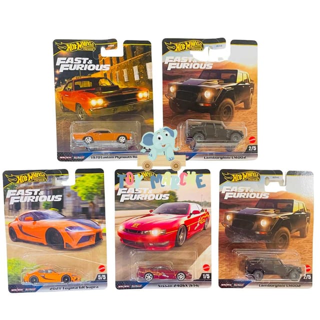 Hot Wheels Fast & Furious - Set of 5 Cars