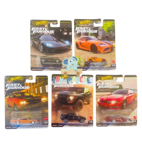 Hot Wheels Fast & Furious - Set of 5 Cars