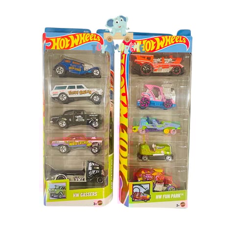 Hot Wheels 5 Car Pack - HW Gassers And HW Fun Park