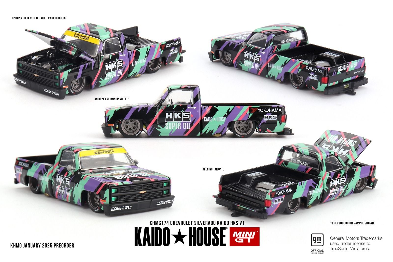 Mini GT 174 Kaido House Chevrolet Silverado KAIDO HKS V1