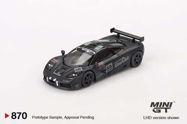 Mini GT 870 McLaren F1 GTR #59 1995 Le Mans 24Hr Winner Post-Race Weathered