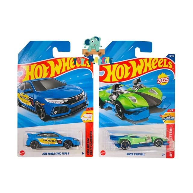 Hot Wheels Super Twin Mill And 2018 Honda Civic Type R