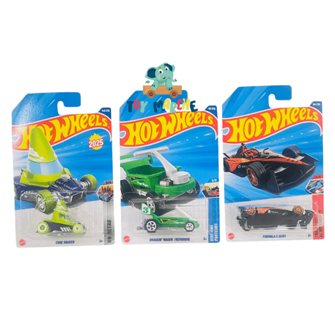 Hot Wheels Draggin' Wagon / Remorque, Cone Shaker And Formula E Gen3