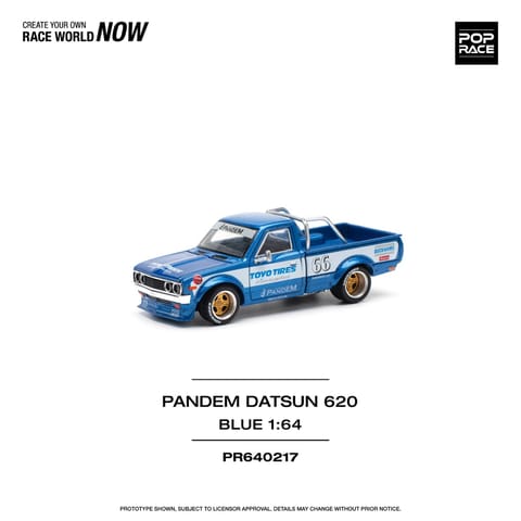Pop Race Pandem Datsun 620 Blue New Tooling PR640217