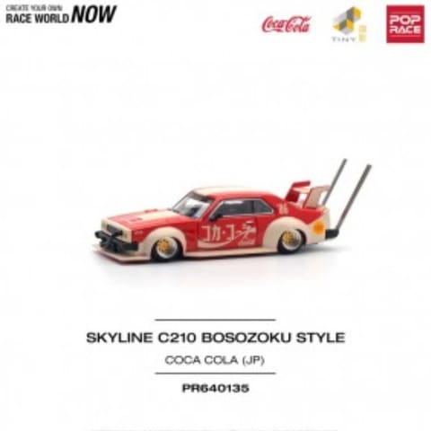 Pop Race Skyline C210 Kaido Racer Bosozoku Style Coca Cola JP PR640135