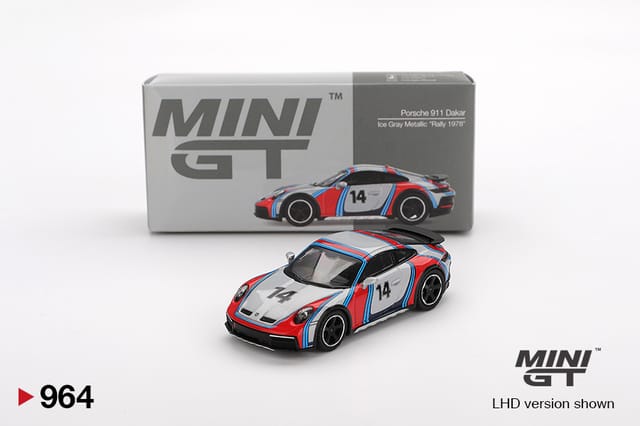 Mini GT 964 Porsche 911 Dakar Ice Grey Metallic "Rally 1978"