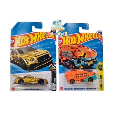 Hot Wheels 2018 Bentley Continental GT3 And HW Ultimate T-Rex Transporter