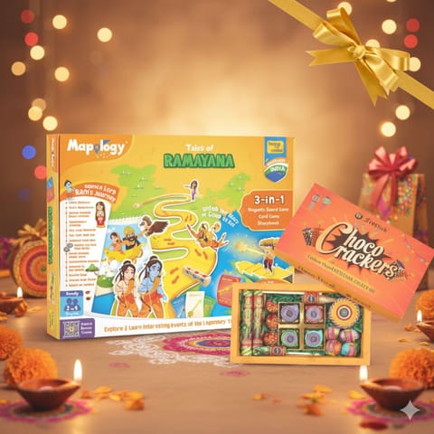 Mapology Tales of Ramayana + Choco Crackers – Festive Learning & Sweet Combo