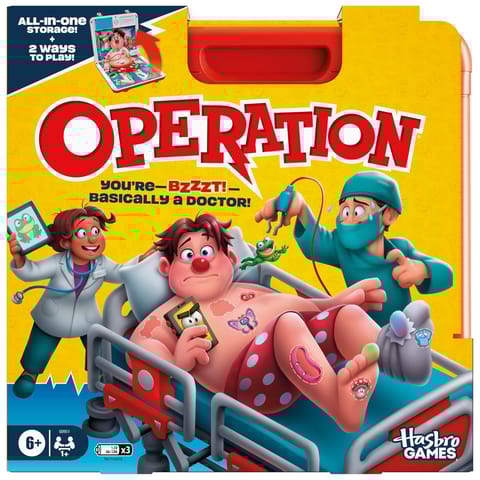 Hasbro Operation Electronic Board Game with All-in-One Carrying Case