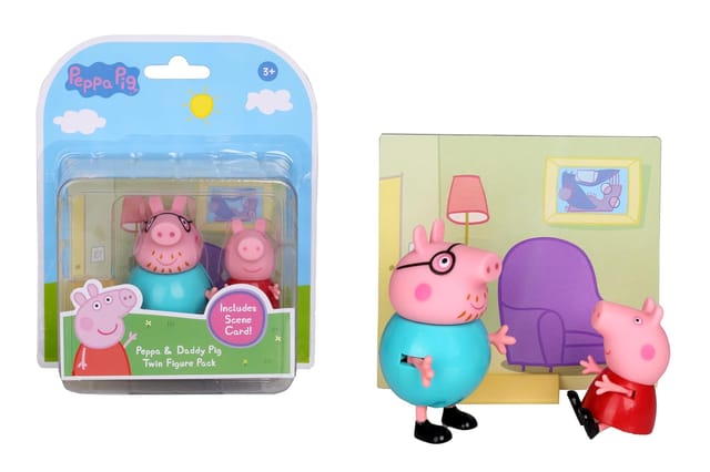 Hasbro Peppa Pig-Peppa Pig & Daddy Twin Figure Pack