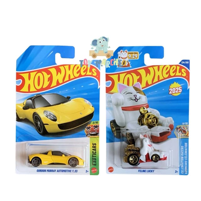 Hot Wheels Gordon Murray Automotive T.33 And Feline Lucky