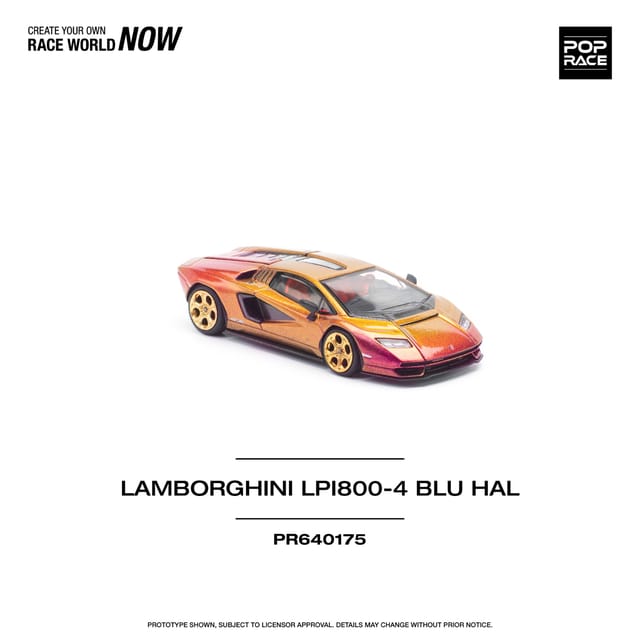 Pop Race Lamborghini Countach LP 800-4 - Blu Hal PR640175
