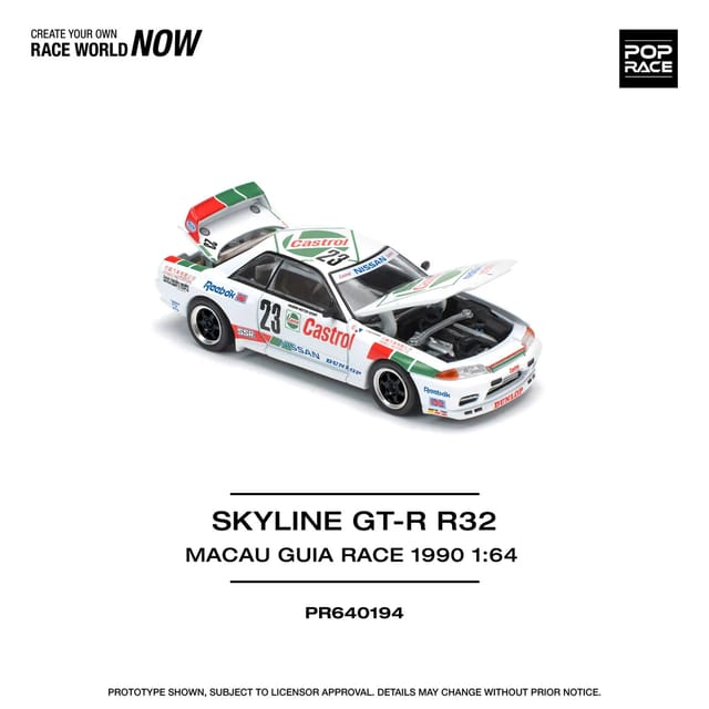 Pop Race Skyline GT-R R32 Macau Guia Race 1990 Winner PR640194