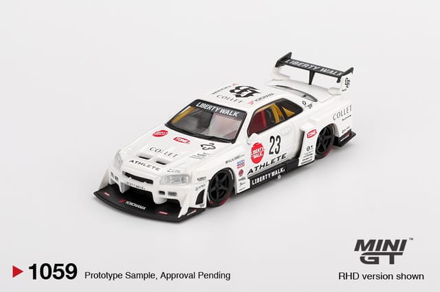 Mini GT 1059 Nissan LB-ER34 Super Silhouette ATHLETE/COLLET