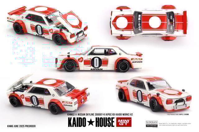Mini GT Kaido House 211 Nissan Skyline 2000GT-R (KPGC10) Kaido Works V2