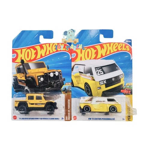 Hot Wheels '15 Land Rover Defender Double Cab And VW T3 Custom