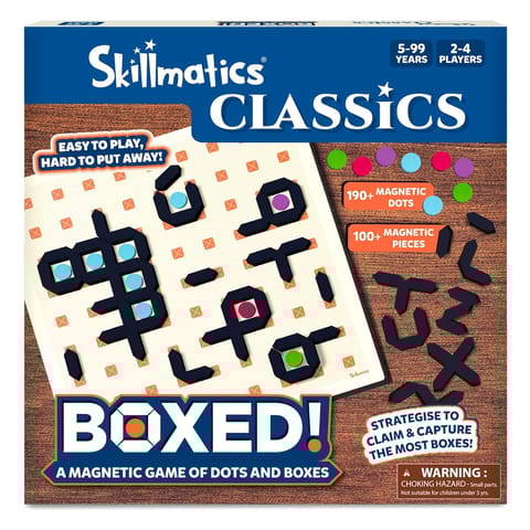 Skillmatics Boxed: A Magnetic Game of Dots & Boxes