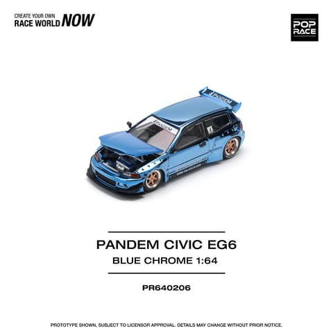 POP RACE Pandem Civic EG6 Blue Chrome - PR640206