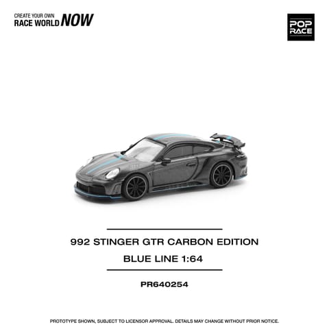 POP RACE 992 Stinger GTR Carbon Edition Blue Line - PR640254