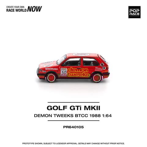 POP RACE Golf GTI MKII Team Demon Tweeks BTCC 1988 - PR640105