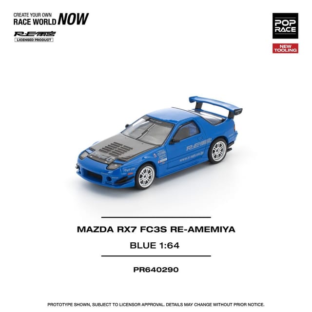 POP RACE Mazda RX7 FC3S Reamemiya Blue - PR640290