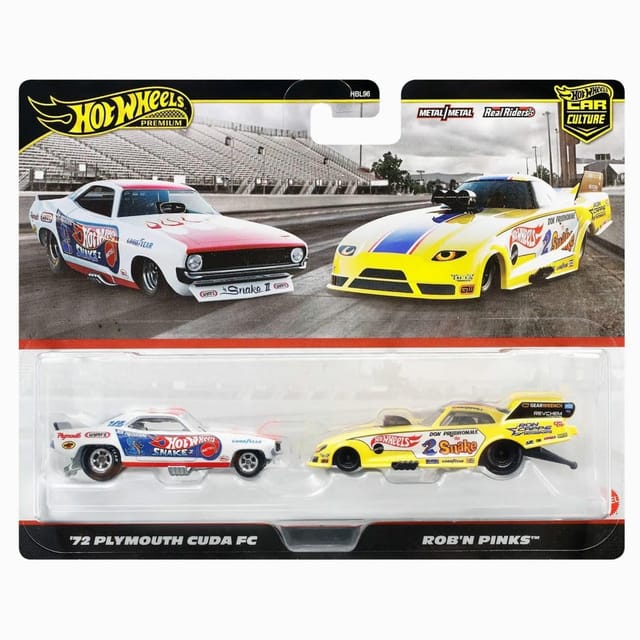 Hot Wheels Car Culture '72 Plymouth Cuda FC and Rob'n Pinks