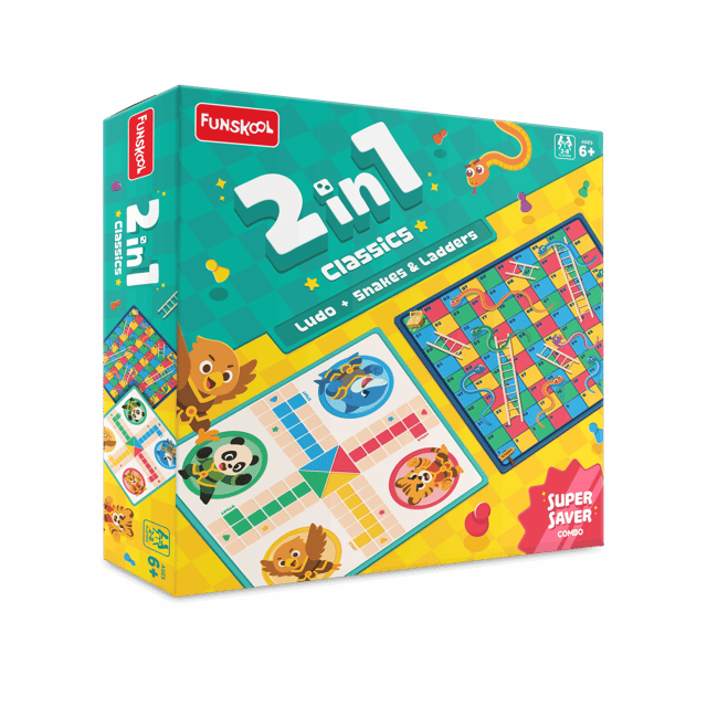 Funskool 2 In 1 Snakes & Ladder And Ludo Combo