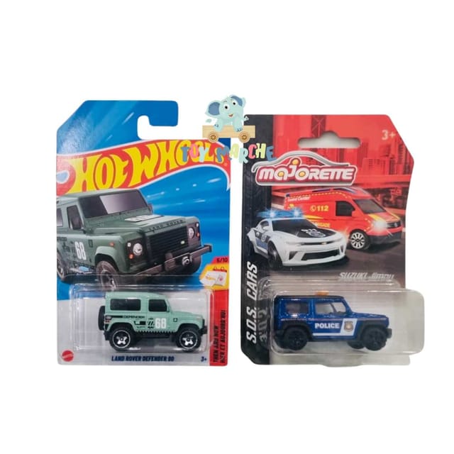 Hot Wheels Land Rover Defender 90 And Majorette Suzuki Jimny