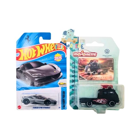 Hot Wheels Ferrari SF90 Stradale And Majorette Volkswagen T1