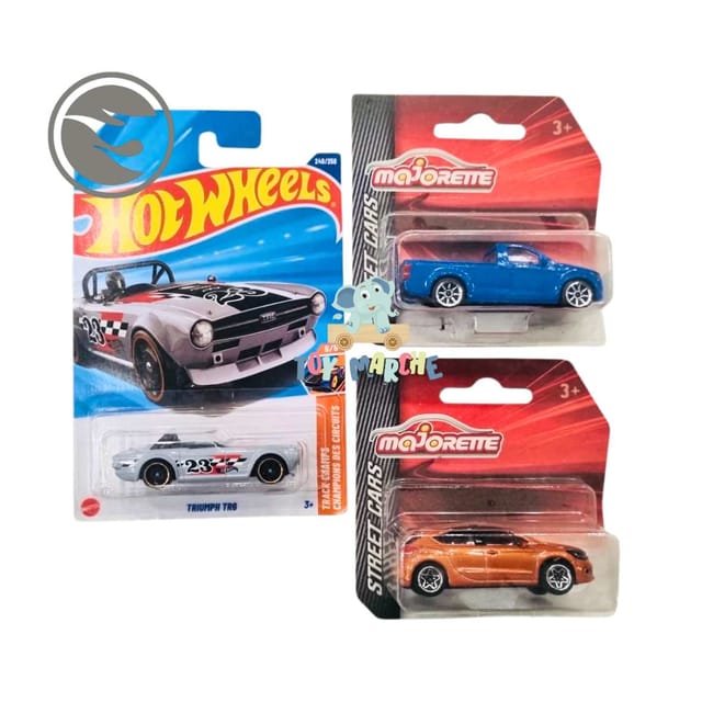 Hot Wheels Triumph TR6, Majorette Street Cars Isuzu D-Max And Street Cars DS 4
