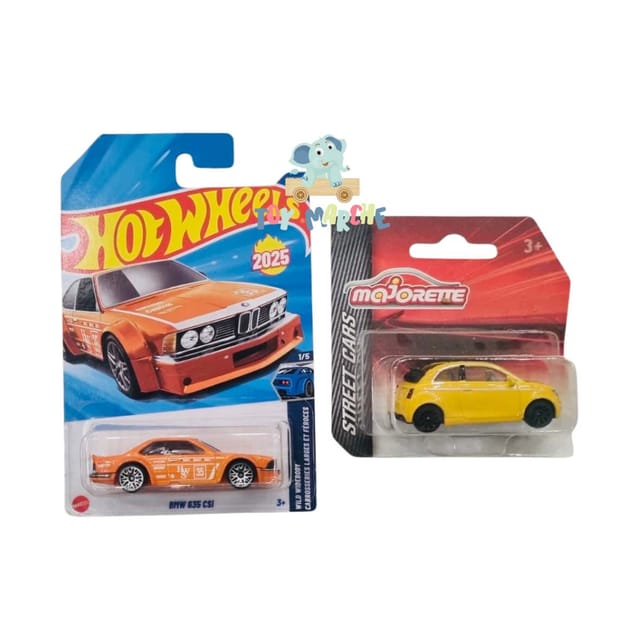 Hot Wheels BMW 635 CSi And Majorette Street Cars FIAT 500 Icon