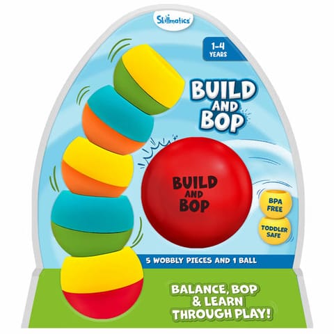 Skillmatics Stacking & Toppling Toy for Toddlers - Build & Bop