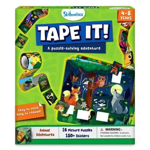 Skillmatics Tape It: Animal Adventures | Sticker Puzzle Activity
