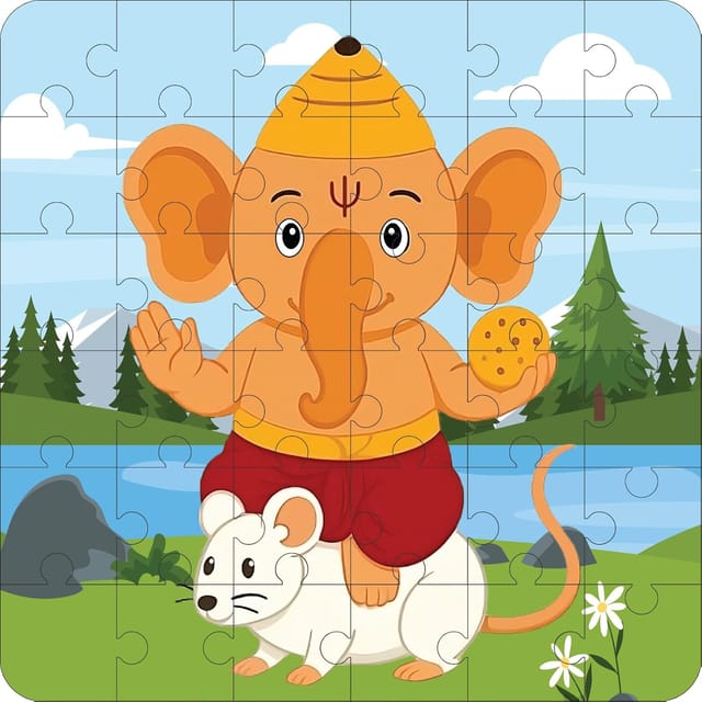 Modi Toys Baby Ganesh 2 in 1 Puzzle Set