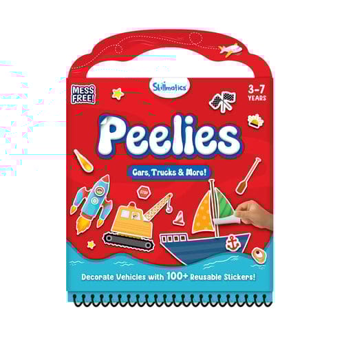 Skillmatics Peelies: Cars, Trucks & More! | Reusable Sticker Activity Book