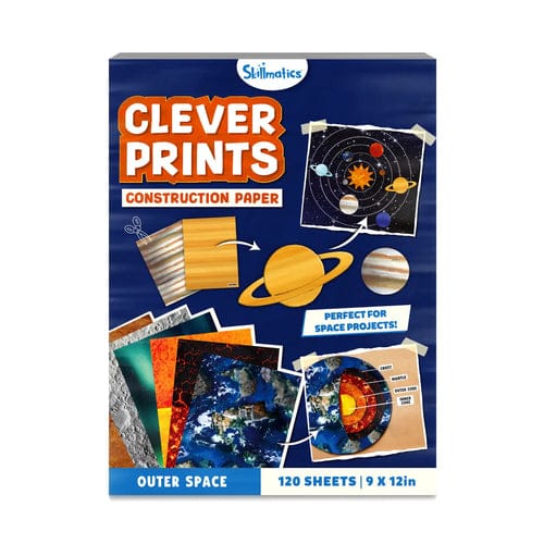 Skillmatics Clever Prints: Outer Space | Construction Paper