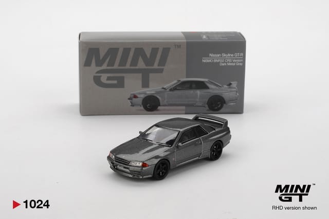 Mini GT 1024 Nissan Skyline GT-R (NISMO BNR32 CRS Version) Dark Metal Gray