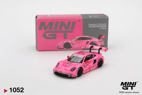 Mini GT 1052 Porsche 911 GT3 R #77 AO Racing 2024 IMSA Road America