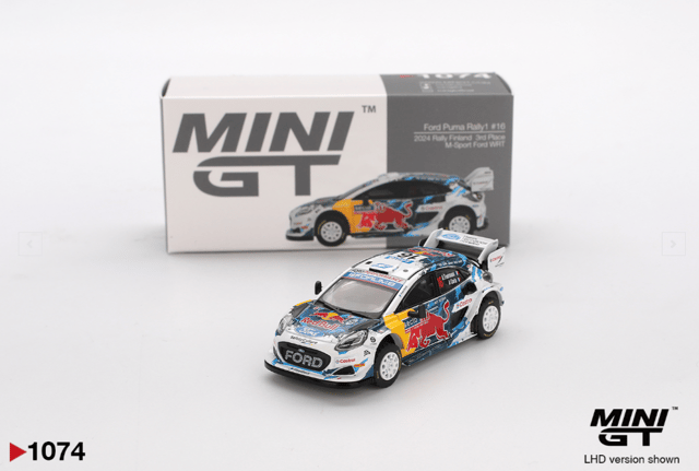 Mini GT 1074 Ford Puma Rally1 #16 M-Sport Ford WRT 2024 Rally Finland 3rd Place