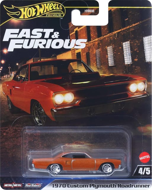 (Card Damaged) Hot Wheels Fast & furious 1970 Plymouth Roadrunner