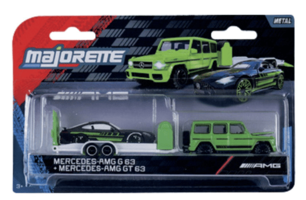 Majorette Mercedes-AMG Deluxe Trailer - Mercedes-AMG G-63 and Mercedes-AMG GT 63