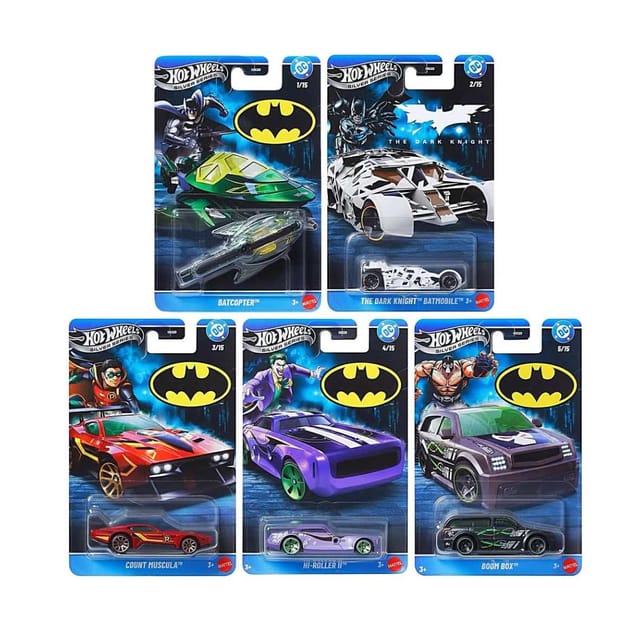 Hot Wheels Silver Series Batman Series - Set Of 5