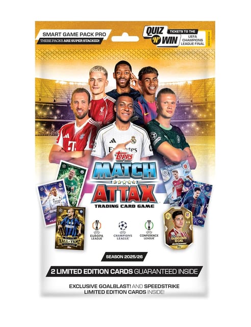 Topps Match Attax UEFA Europa, Champions, Conference League Smart Game Pack Pro