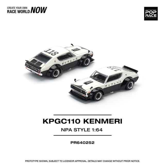 POP RACE Skyline GTR V8 Drift Kenmeri NPA Style - PR640252