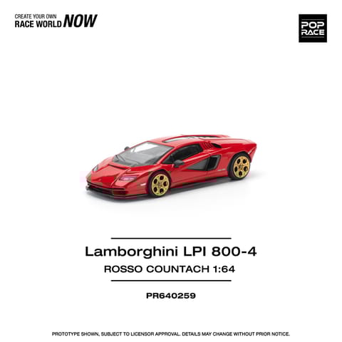 POP RACE Lamborghini Countach LPI-800 - Rosso - PR640259