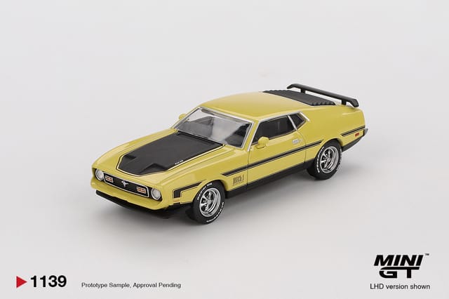 Mini GT 1139 Ford Mustang Mach1 Grabber Yellow