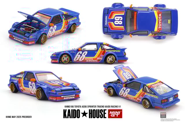 Mini GT Kaido House 196 Toyota AE86 Sprinter Trueno Kaido Racing V1