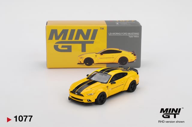 Mini GT 1077 LB-WORKS FORD MUSTANG Triple Yellow